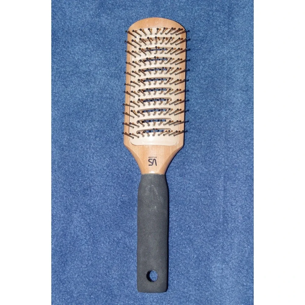 Vintage Vidal Sassoon Wooden Vent Hairbrush‎ Foam Handle 90s Y2K EUC